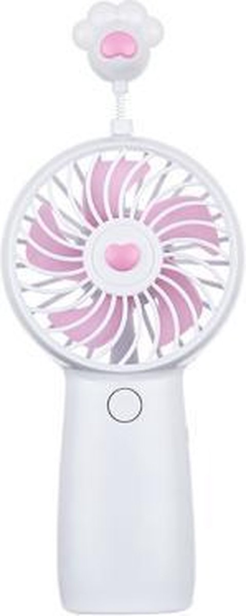 Cartoon Handheld Fan Lichtgevende USB Desktop Fan (White Bear Palm)