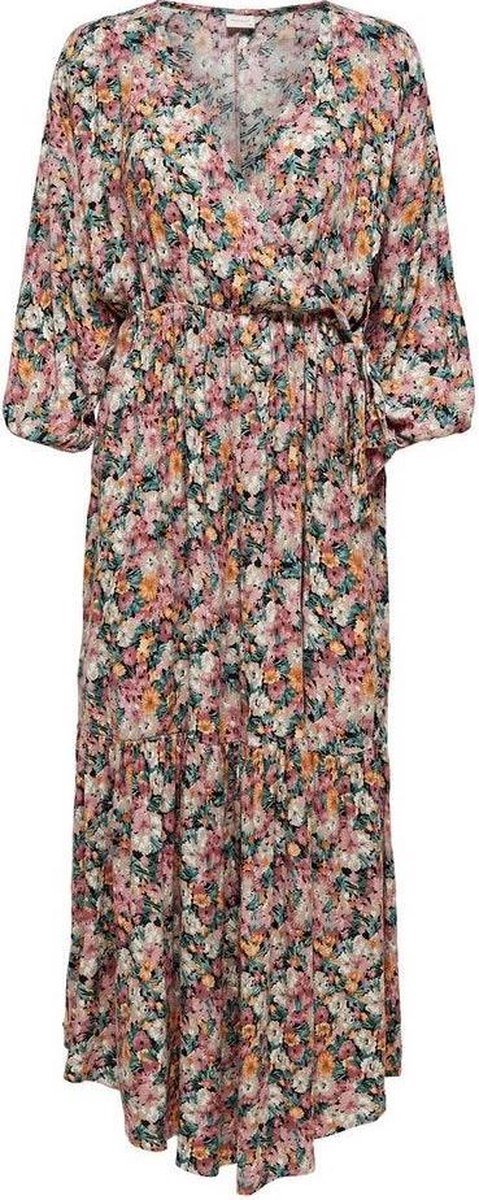 Jdyuna 3/4 Wrap Maxi Dress Wvn 15228814 Black/dusty Rose