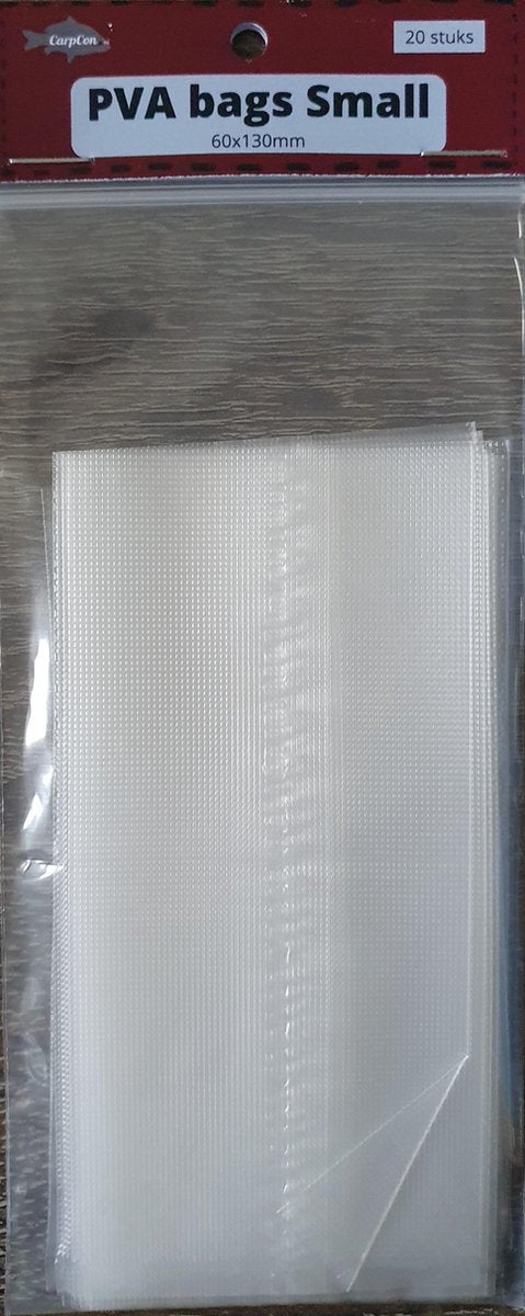PVA Bags 'Small' - 20 stuks - 60x130mm - PVA Zakjes Karper Vissen