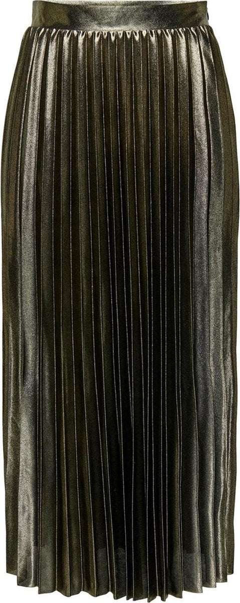 Onlhailey Pleated Skirt Jrs Gold Colour - Maat L