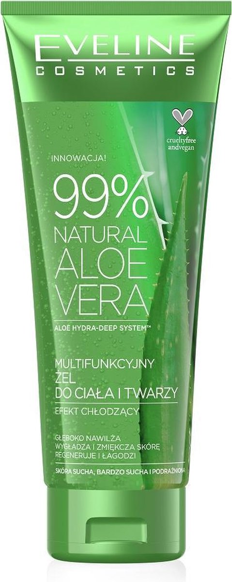 Eveline Cosmetics 99% Natural Aloe Vera Body & Face Gel 250ml.