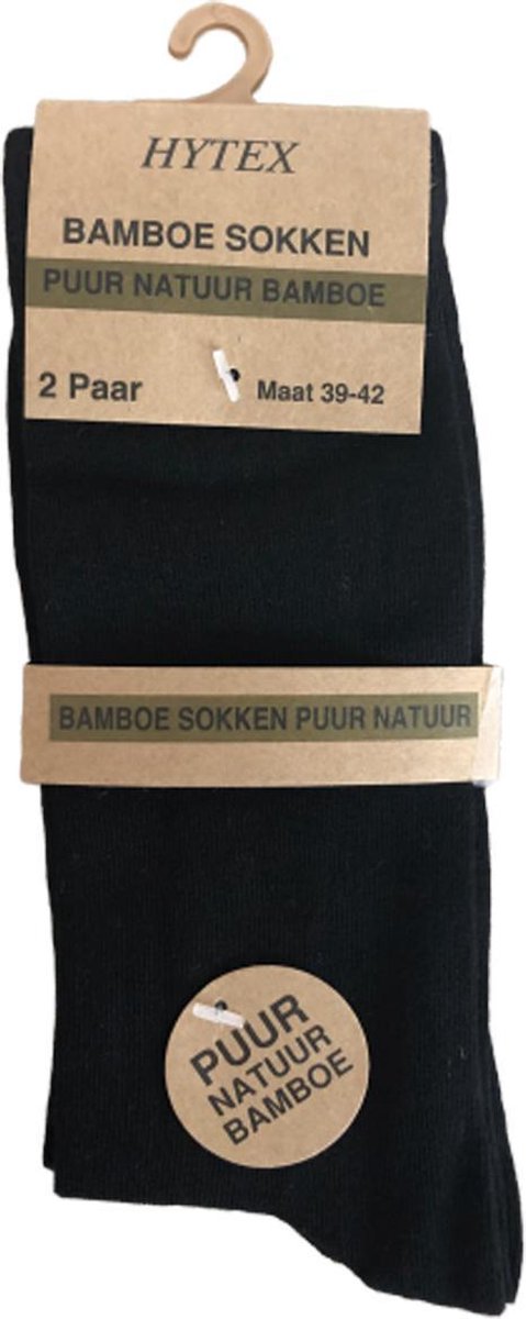 BAMBOE SOKKEN - 6 PAAR - ZWART - MAAT 39/42