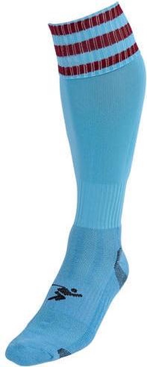 Precision Voetbalsokken Pro Unisex Nylon Lichtblauw/rood Maat 40-44