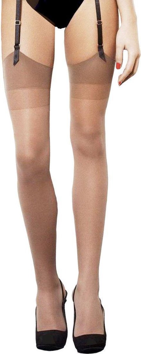 Fiore jarretel kousen Justine-natural-XL kleur: natural maat: dijomvang  65-70cm