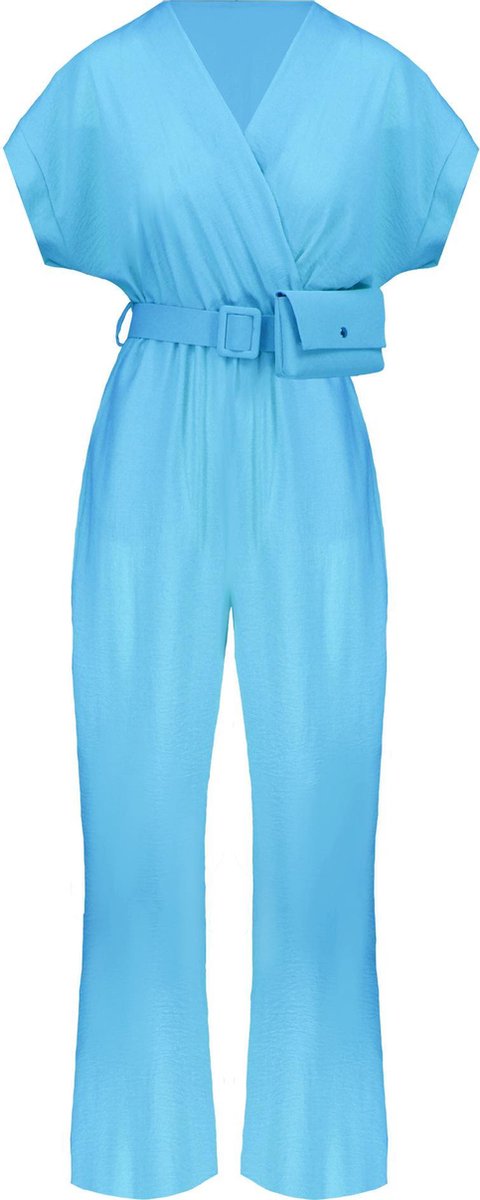 Loose Jumpsuit Blauw + Gratis Tasje