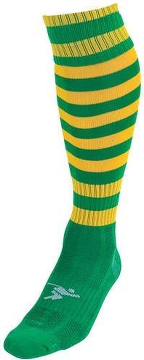Precision Voetbalsokken Hooped Nylon Groen/geel Maat 35-39