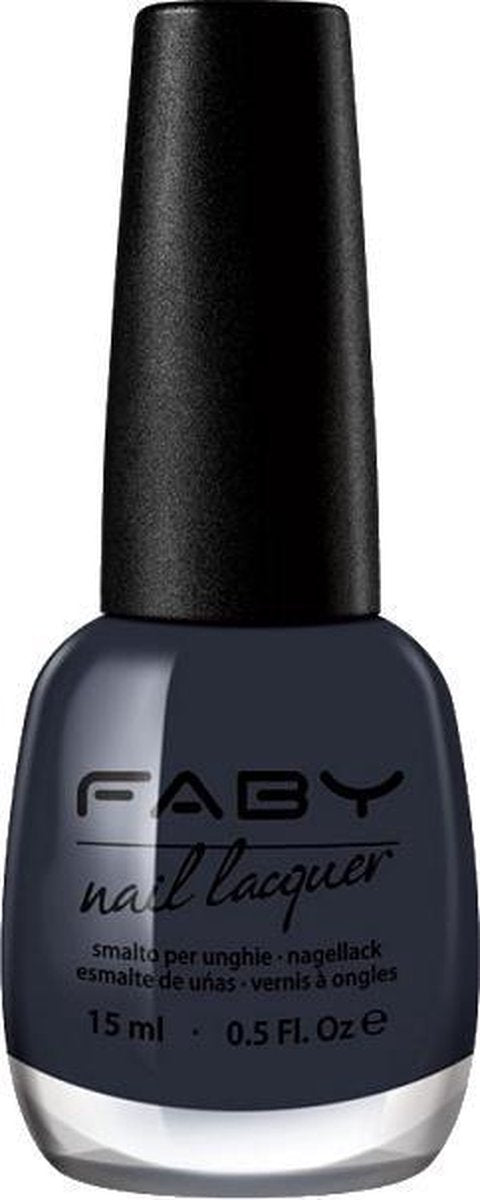 Faby Nagellak Fearless Dames 15 Ml Vegan Donkergrijs