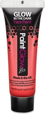 Paintglow schmink glow in the dark rood 12 ml