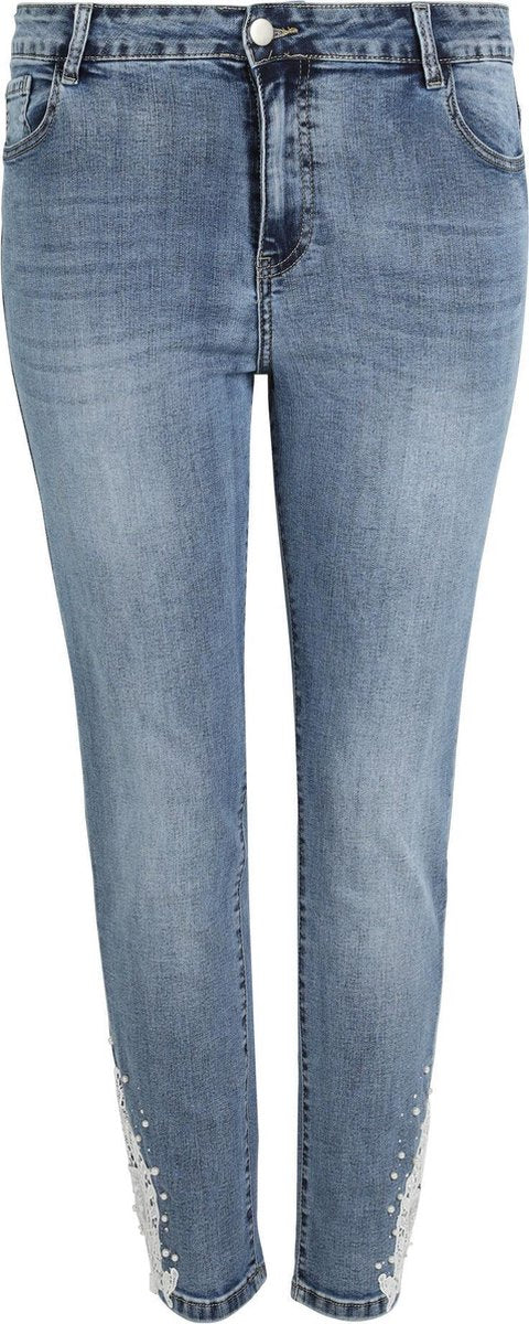 7/8-broek Louise met kant en kraaltjes