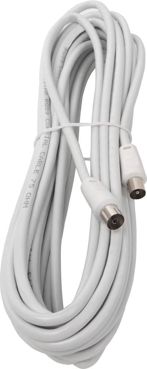 Coax Kabel - Igna Crito - 8 Meter - Rechte Connectoren - Wit