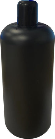 fles met dop 500 ml zwart 10 stuks - leeg - hervulbaar- HDPE