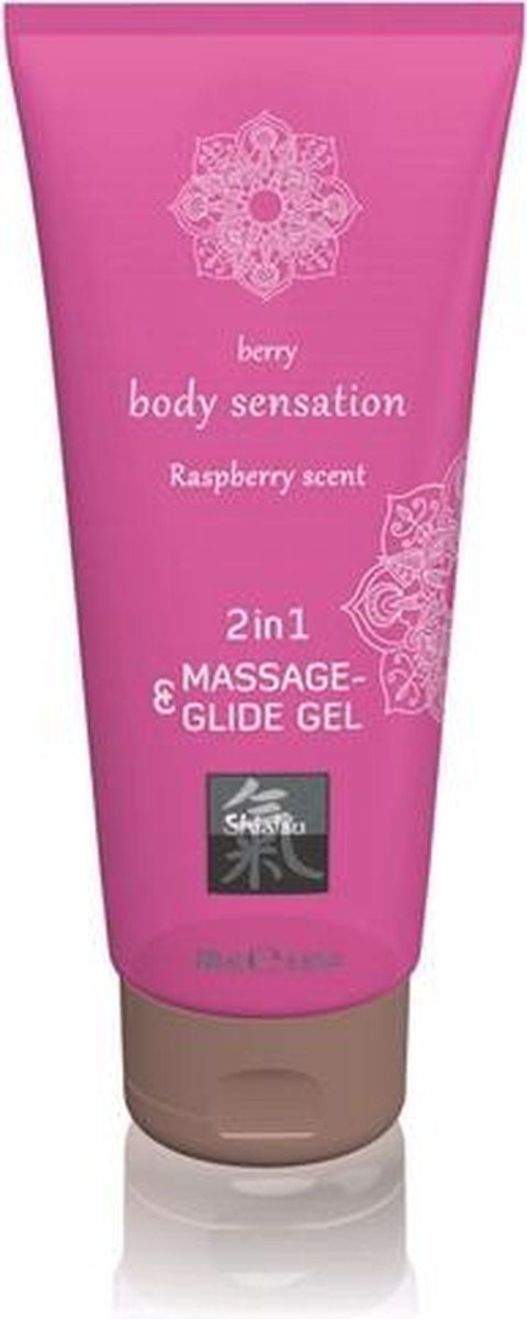Massage- & Glide Gel 2 in 1 - Framboos | Waterbasis | Vrouwen | Mannen | Smaak | Condooms | Massage | Olie | Condooms |  Pjur | Anaal | Siliconen | Erotische | Easyglide