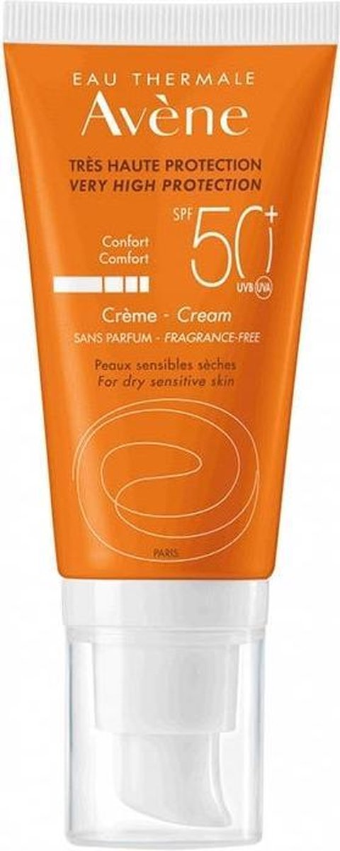 Avène Zon Creme Zeer Hoge Bescherming SPF50+ zonder parfum 50ml