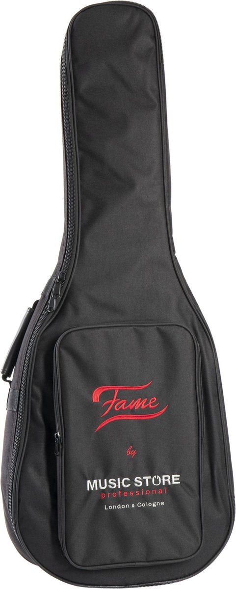 Bags voor concertgitaren - Fame Classic gitaar Gigbag Basic zwart/rood Logo