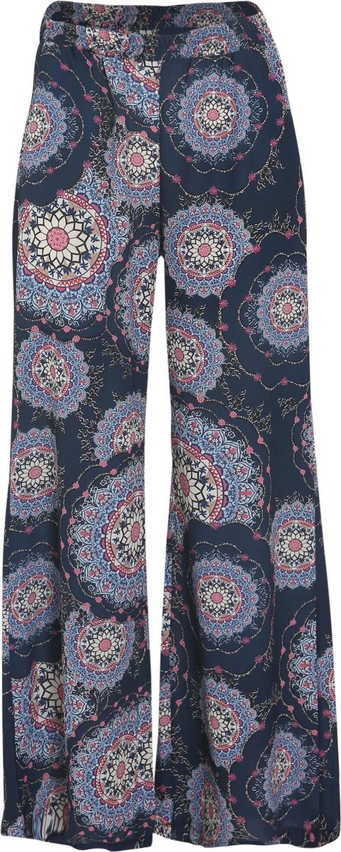 Cassis - Wijde broek met kasjmierprint - Marineblauw