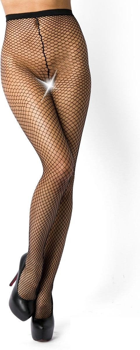 Zwarte Fijnmazige Visnet Panty - Esmee