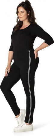 YESTA Arnika Tregging - Black/Ecru - maat 5(58/60)