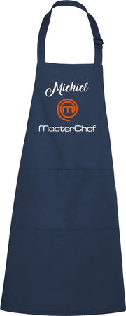 mijncadeautje - luxe keukenschort - Masterchef - navy / blauw