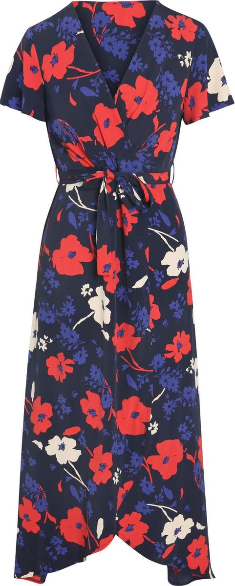 Cassis - Wikkeljurk met bloemenprint - Rood