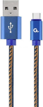 USB-C kabel Denim Blue Jeans 1 meter