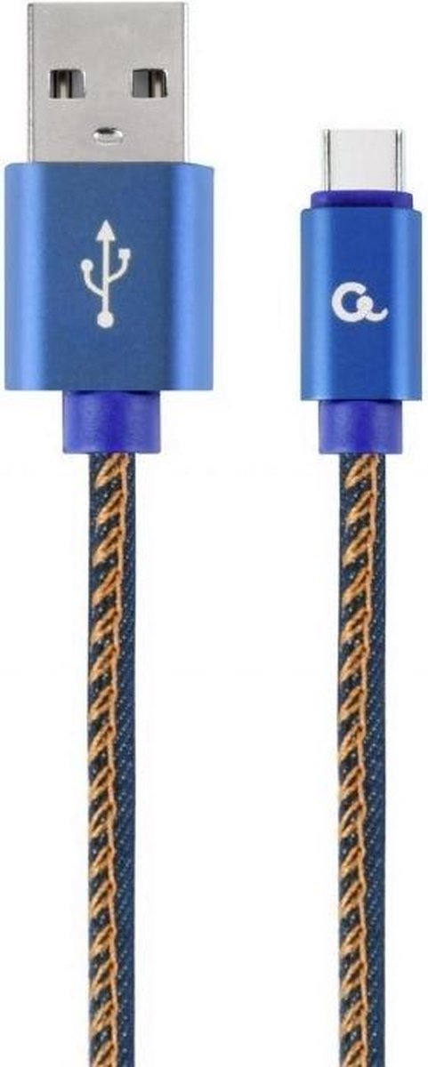 USB-C kabel Denim Blue Jeans 1 meter