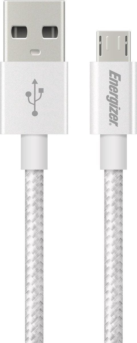 Energizer Metallic Micro Usb-kabel 120 Cm Wit