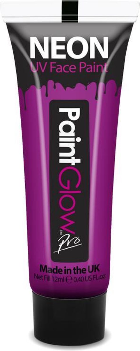 Paintglow - Face & body paint - Neon paars - 12ml
