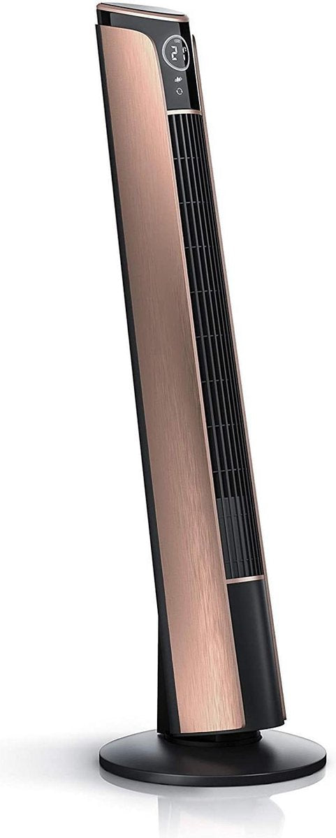 Torenventilator met afstandsbediening 108cm - Draaibare en kantelbare ventilator - Mobiele airco met LED display - Statiefventilator - Minimaal geluidsniveau - 3 snelheden en 4 ventilatiestanden - Pearl Rouge