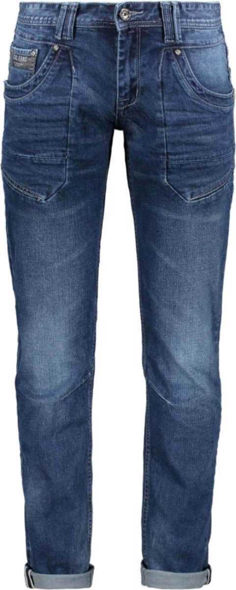 Cars Jeans Heren BEDFORD 601 Regular Comfort Stretch Dark Used - Maat 34/36