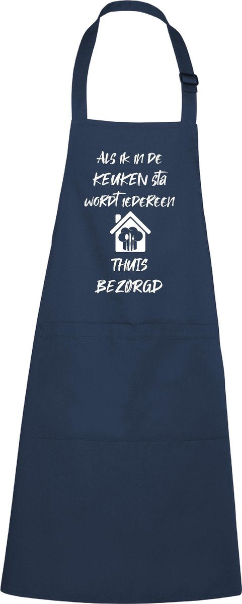 mijncadeautje - luxe keukenschort - Thuis bezorgd - navy / blauw