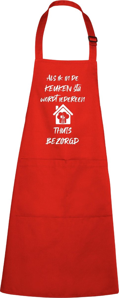 mijncadeautje - luxe keukenschort - Thuis bezorgd - rood