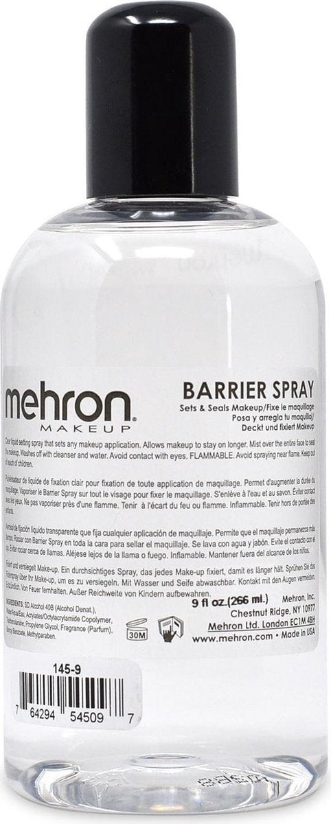 Mehron Barrier Spray | Setting en Fixeer Spray - navulling (270 ml)