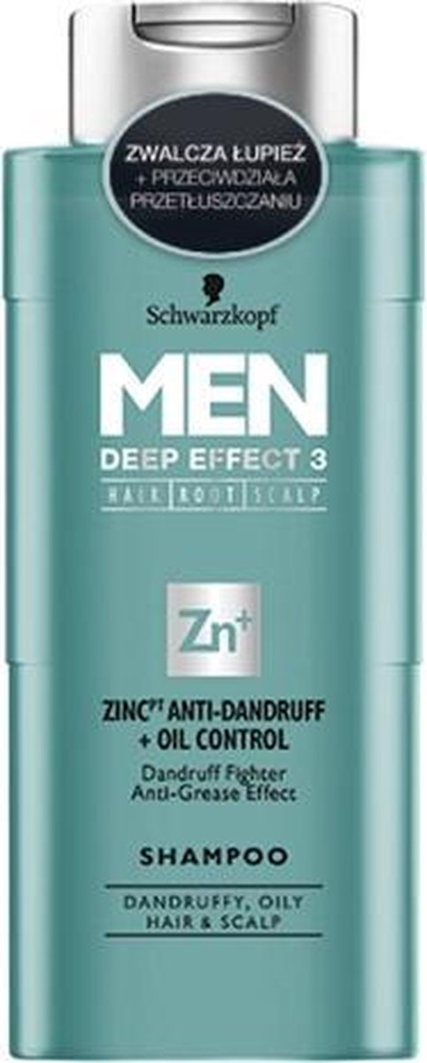Schwarzkopf - Men Shampoo Zinc Anti-Dandruff & Oil Control Anti-Dandruff Shampoo For Oily Hair 250Ml