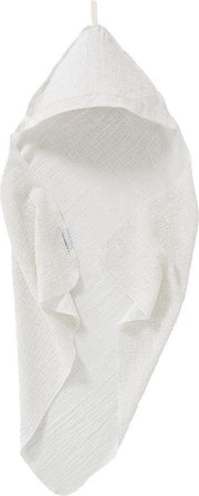 Cottonbaby badcape Cottonsoft sparkle wit/taupe 60x70 cm