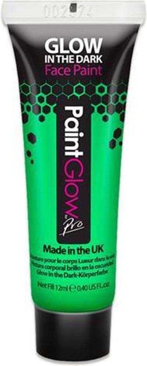 Paintglow schmink glow in the dark groen 12 ml
