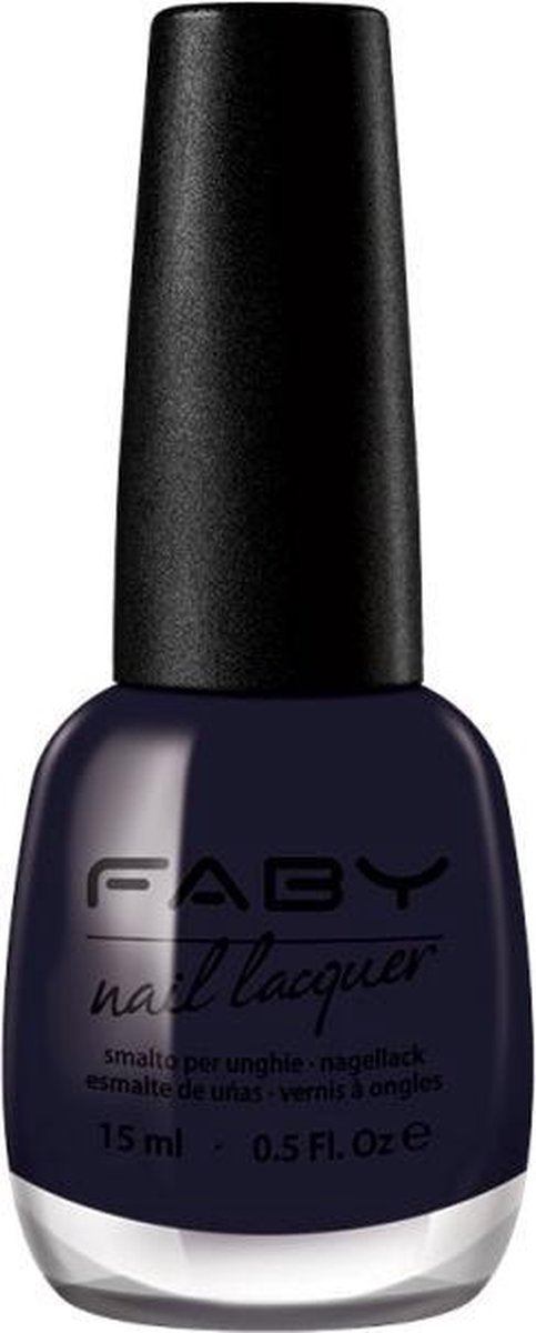 Faby Nagellak Midnight Bath Dames 15 Ml Vegan Donkerblauw