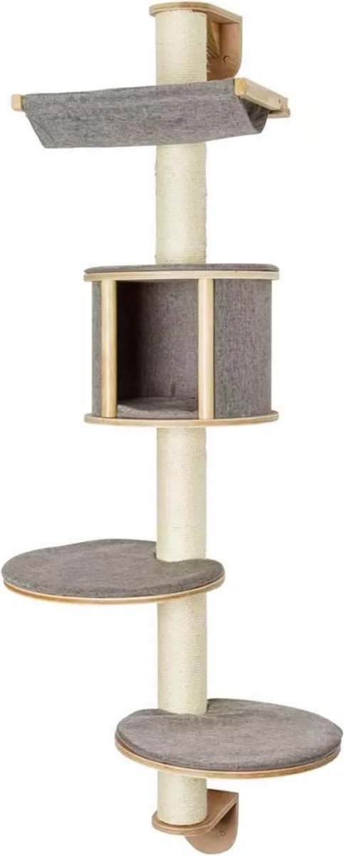 Kerbl Wandgemonteerde krabpaal Dolomit Tofana grijs 168 cm 81540