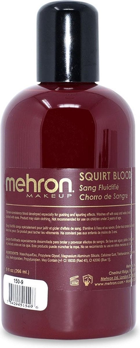 Mehron Spuit Bloed Light Arterial /Licht Slagaderlijk - 266 ml