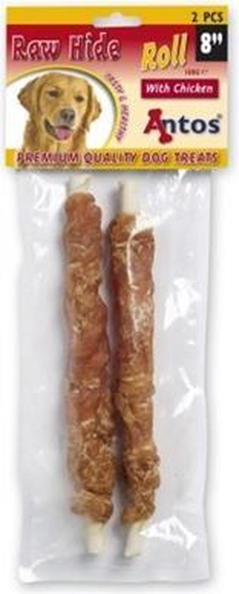 Antos geperste rol wit kip - 2 st 8 inch - 1 stuks