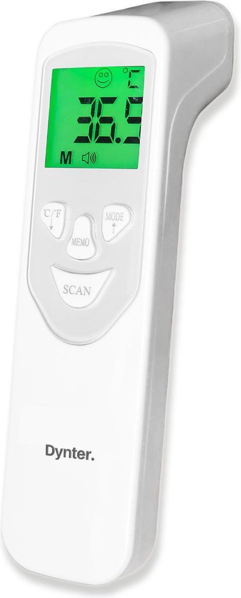 Digitale Infrarood thermometer voor een contactloze voorhoofd temperatuur meting bij volwassenen en baby’s