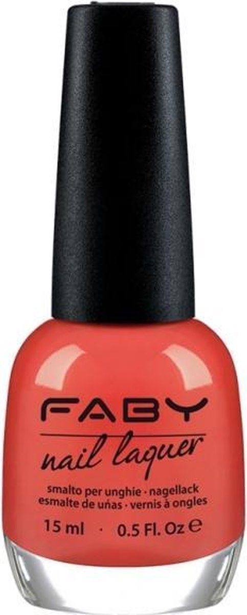 Faby Nagellak Lucky Coral Dames 15 Ml Vegan Koraalrood