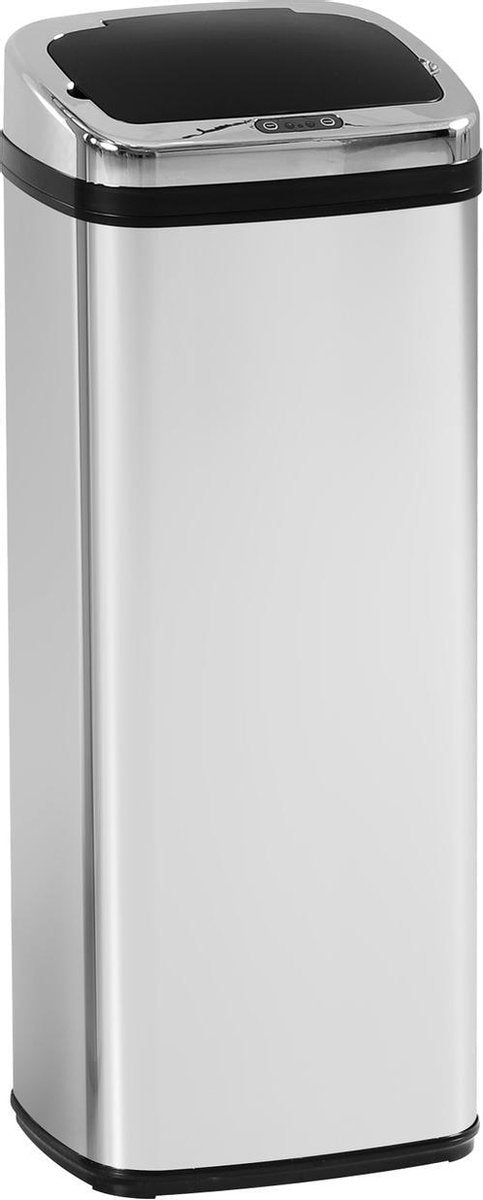 Prullenbak 50 liter - Prullenbak met sensor - Prullenbak - Afvalbak - 50L- RVS