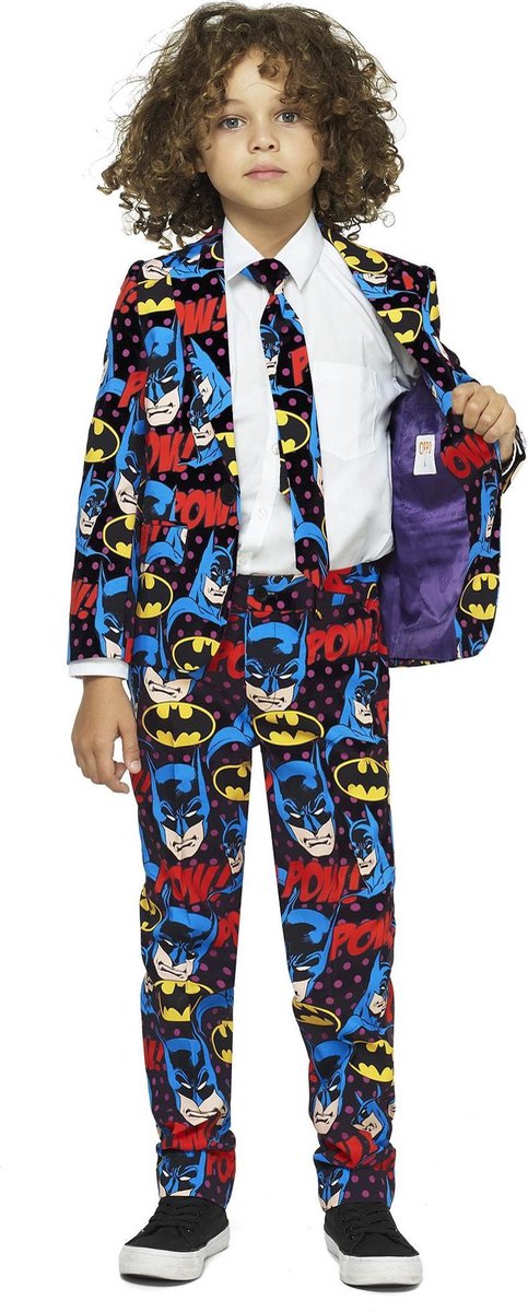 Opposuits Verkleedpak Dark Knight Jongens Polyester Maat 122-128