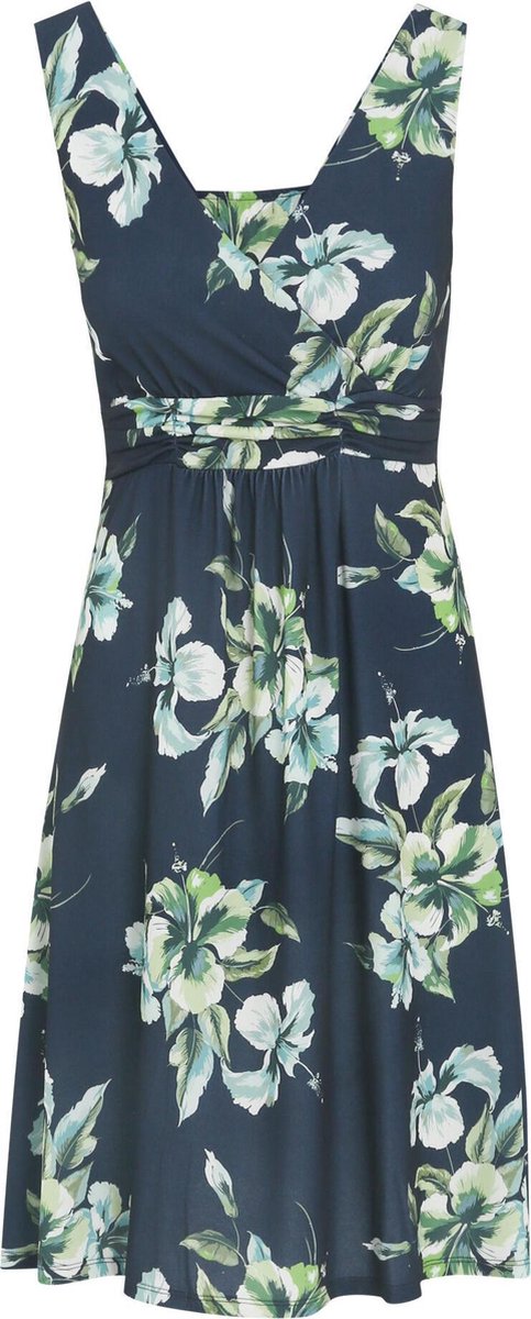 Cassis - Jurk met bloemenprint - Marineblauw