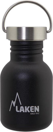 RVS fles RVS fles Basic Steel Bottle 350ml S/S Cap - Zwart