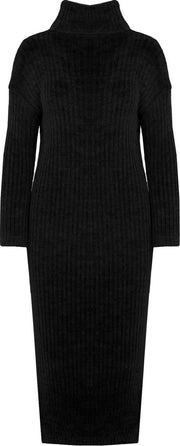 Col sweater dress black