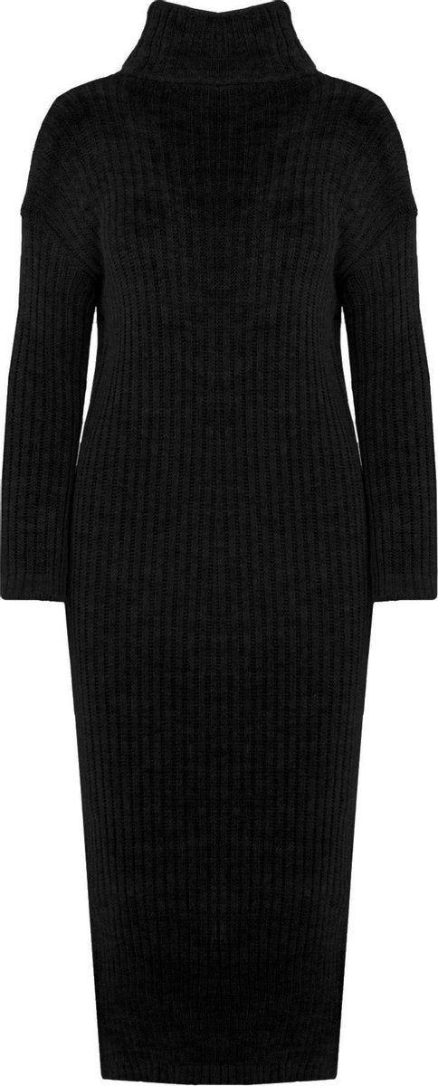 Col sweater dress black