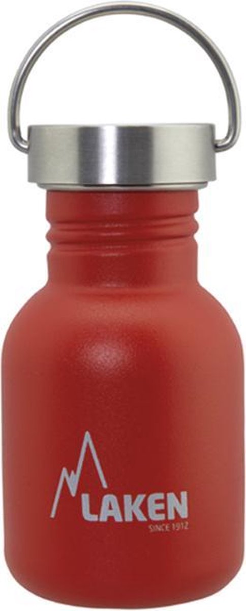 RVS fles Basic Steel Bottle 350ml S/S Cap - Rood