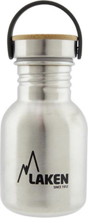 RVS fles 350ml Basic Steel Bottle - Bamboo screw cap