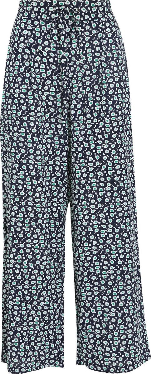 Cassis - Broek met dierenhuidprint - Marineblauw